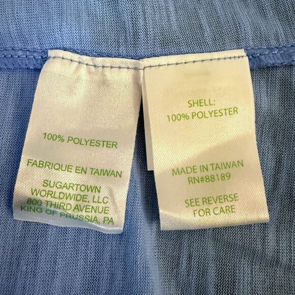 Lilly Pulizer T-Shirt Blue Women's Medium Luxletic Scoopneck Short-Sleeve UPF-50 - Picture 9 of 11